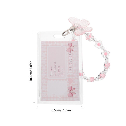 Raindrops Student Card Holder Pink Acrylic 1pack 1