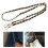 8Pcs Lightweight Black PU Metal Purse Chains Decorative Shoulder Strap 8