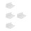 4pcs Wall Shelf White The Hips Memory Board Folding 8