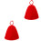 2Pcs Comfortable Red Felt Sauna Hats Reusable Bathing Room Caps 4