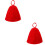2Pcs Comfortable Red Felt Sauna Hats Reusable Bathing Room Caps 6
