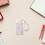 Raindrops Student Card Holder Pink Acrylic 1pack 6