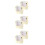 6Pcs Lightweight Golden Hat Storage Container with Window Design 6