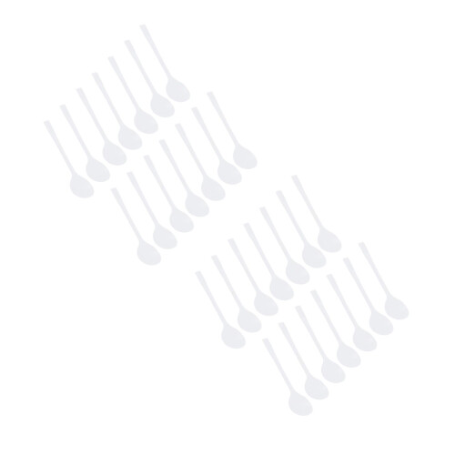 100St Kwalitatieve Plastic Lepels Voor Pudding En Cake