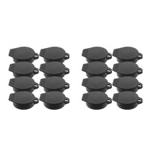 16Pcs Black ABS Door Lock Waterproof Covers for Switch Cabinets