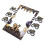 4Sets Black Gold Paper Birthday Photo Booth Props Party Glasses Frames 3