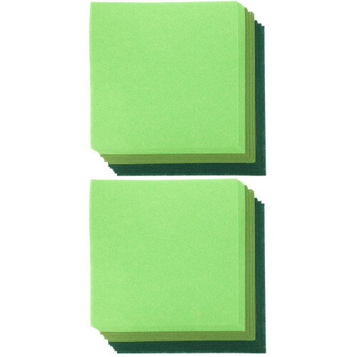 36Pcs Polyester Green Felt Sheets for DIY Sewing and Craft Patchwork