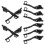 10Pairs Metal Zipper Pull Locks for Backpacks Black Smooth Slider 2