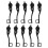 10Pairs Metal Zipper Pull Locks for Backpacks Black Smooth Slider 3