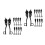 10Pairs Metal Zipper Pull Locks for Backpacks Black Smooth Slider 8