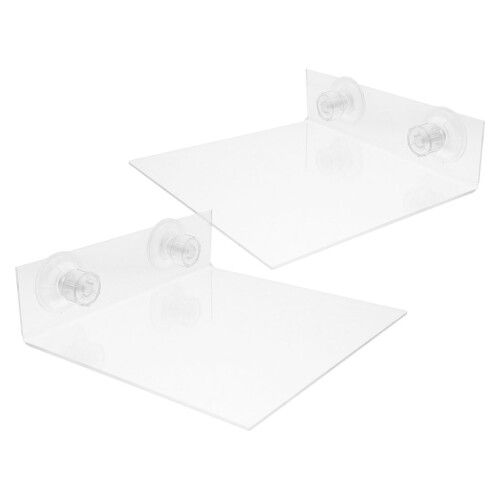 10Pcs Clear Acrylic Parrot Shower Perch with Suction Cups Adjustable 2