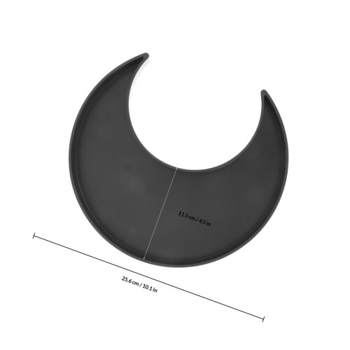 1Set Vassoio Multifunzione Nero A Forma Di ABS E Legno 1