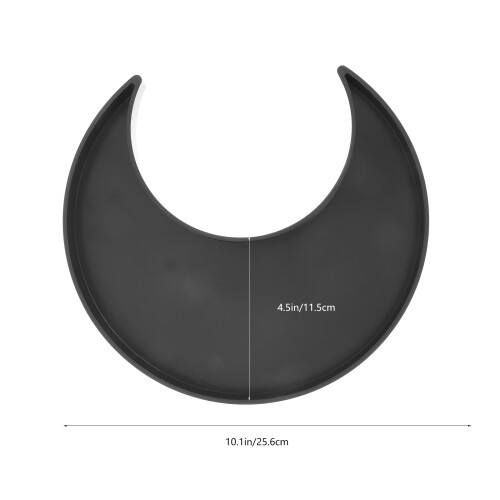 1Set Vassoio Multifunzione Nero A Forma Di ABS E Legno 2