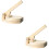 2 Pcs Wooden Dumpling Presser Tool For Home Use Log Color 6