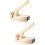 2 Pcs Wooden Dumpling Presser Tool For Home Use Log Color 7