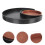 1Set Vassoio Multifunzione Nero A Forma Di ABS E Legno 11