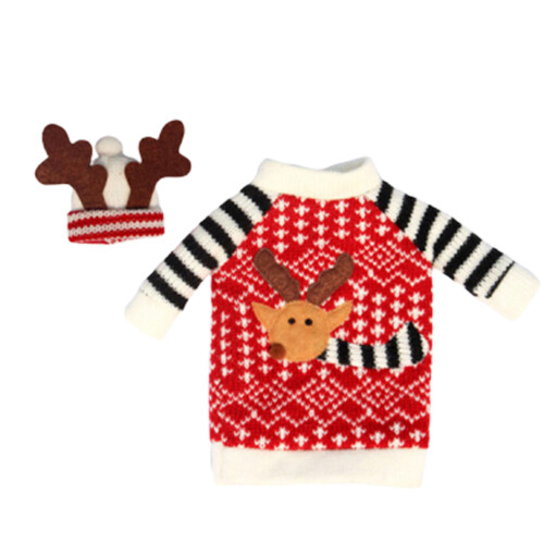 4Pcs Washable Assorted Color Christmas Sweater Hat Covers 1
