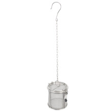 304 Stainless Steel Spice Filter with Extended Chain Hook, Fine Mesh M