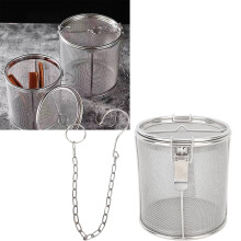 304 Stainless Steel Spice & Tea Strainer with Extended Chain Hook, Fine Mesh