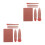2Sets Coffee Color Makeup Brushes Plastic Synthetic for Travel Use 8