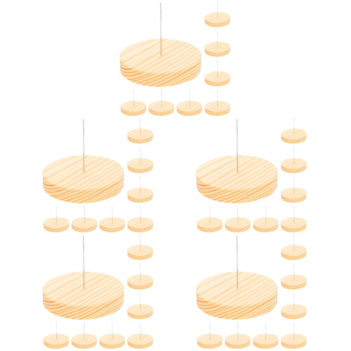 40Pièces Porte- Crochet Bois Métal Stable Et