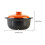 Orange Ceramic Casserole Pot with Lid, Home Stew Cooker 2