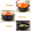 Orange Ceramic Casserole Pot with Lid, Home Stew Cooker 6