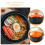Orange Ceramic Casserole Pot with Lid, Home Stew Cooker 8