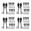 20Pairs Sleek Black Metal Zipper Slider Pulls for Luggage Backpack Use 6