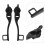 20Pairs Sleek Black Metal Zipper Slider Pulls for Luggage Backpack Use 9