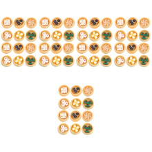 60Pièces Mini Modèles Alimentaires Résine Décor De Jeu Couleur Variée
