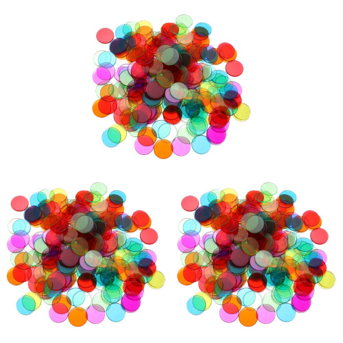 1800Pcs Rounded Plastic Markers for Educational Games and Party 1