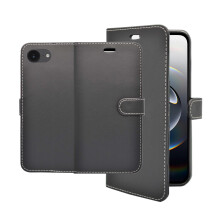 (Black) For Apple iPhone 17e Wallet Flip PU Leather Phone Case