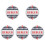 5Pcs White Ceramic Game Chips Lightweight Poker Dealer Button 4