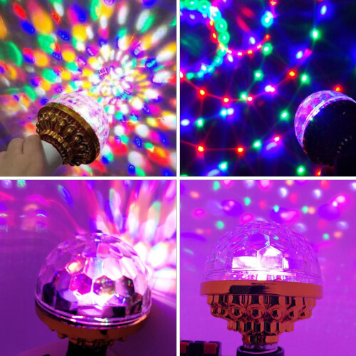 1Pc Stage Mini Led Light Rotatable Lamp Golden 2