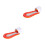 2Pcs Collapsible Recliner Floating Bed Orange with Inflatable Backrest 7