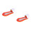 2Pcs Collapsible Recliner Floating Bed Orange with Inflatable Backrest 8