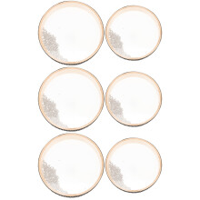 6Pièces Tambour Ondulé Beige Bois Instrument Jeu Musical Enfant