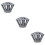 3Pcs Durable Grey Iron Gutter Protectors Fast Water Drain 9