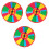 3Pcs Educational Prize Wheel Game Prop for Teaching 3
