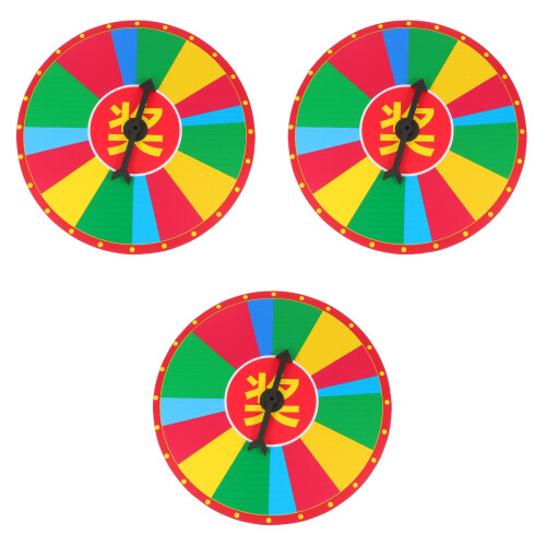 3Pcs Educational Prize Wheel Game Prop for Teaching 2