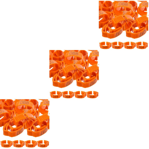 300Pièces Pour Jambes De Poulets Couleur Orange Usage Agricole