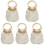 5Pcs White Woven Drawstring Handbag for Summer Casual Use 2