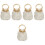 5Pcs White Woven Drawstring Handbag for Summer Casual Use 4