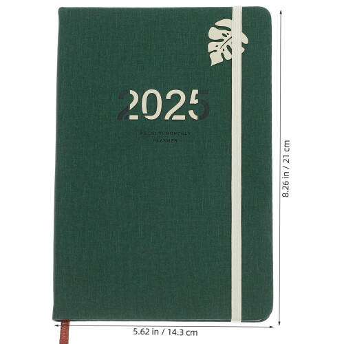 Compacte Dagelijkse Planner Donkergroen PU Weekkalender 1