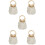 5Pcs White Woven Drawstring Handbag for Summer Casual Use 7