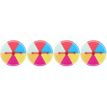 4Pièces Roue De Chance Colorée Jeu Raffle Portable