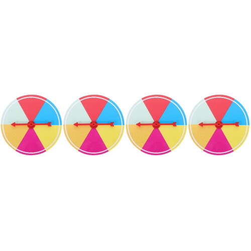 4Pièces Roue De Chance Colorée Jeu Raffle Portable