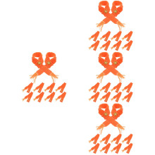 40Pièces Écharpes Mini Orange Ajustables Accessoire Fête Coton