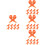 40Pièces Écharpes Mini Orange Ajustables Accessoire Fête Coton 1
